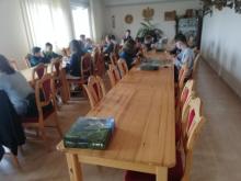 Turniej gry planszowej "Żywioły lasu" w Nadleśnictwie Karwin