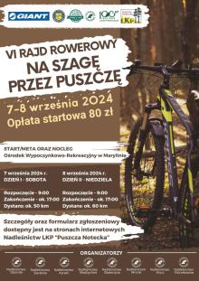 VI RAJD ROWEROWY  „NA SZAGĘ PRZEZ PUSZCZĘ”