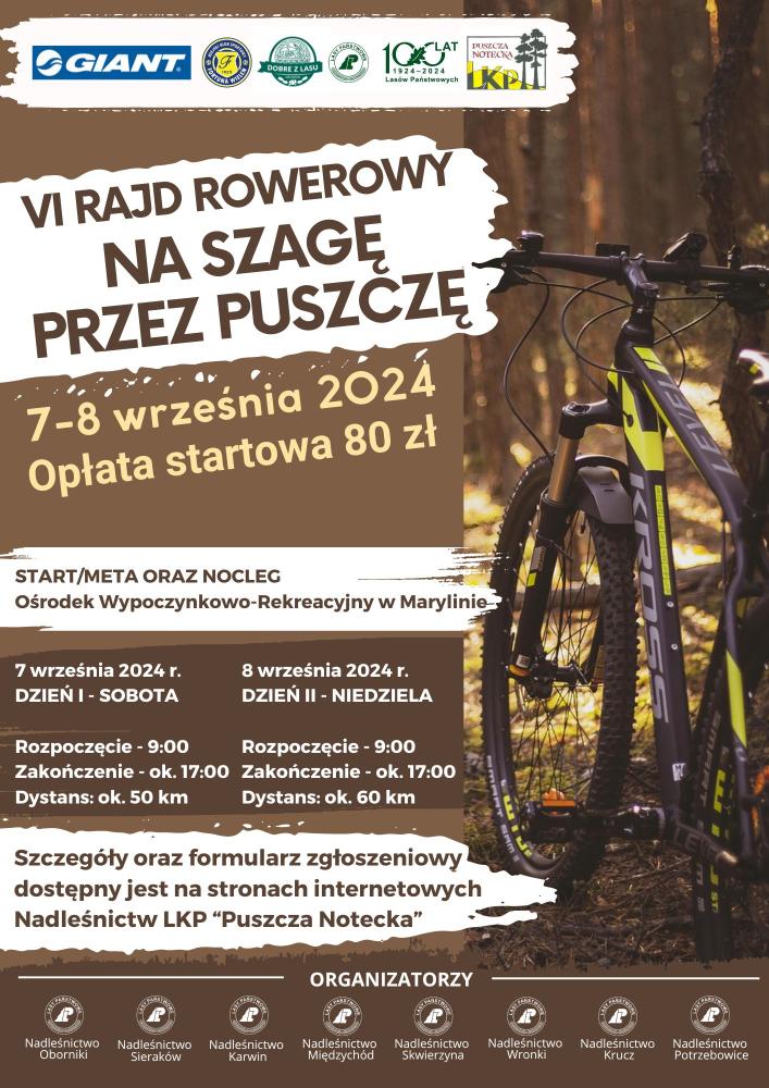 Plakat&#x20;6&#x20;Rajdu&#x20;rowerowego&#x20;&#x22;Na&#x20;Szagę&#x20;przez&#x20;Puszczę&#x22;&#x2f;&#x20;Źródło&#x3a;&#x20;Nadleśnictwo&#x20;Potrzebowice